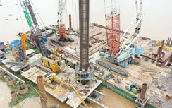 Cầu Mỹ Thuận 2 đã khoan xong 52 cọc khoan nhồi các trụ chính dây văng