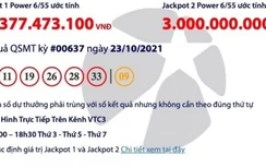 Kết quả xổ số Vietlott 23/10: Một người may mắn trúng giải khủng