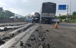 CSGT trích xuất camera truy tìm xe làm đổ bùn đất trên đường, gây TNGT