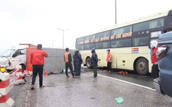 Tai nạn liên hoàn 4 ô tô, đường vành đai 3 hướng cầu Thanh Trì tắc cứng