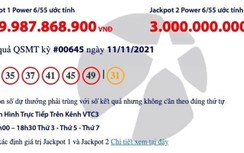Kết quả xổ số Vietlott 11/11: Lại có một người trúng giải khủng