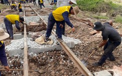 Hối hả thay ray, xây ga mới dự án đường sắt 7.000 tỷ