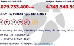 Kết quả xổ số Vietlott 18/11: Tìm người trúng giải khủng hơn 132 tỷ