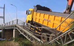 Thông xe cầu dây văng ở Long An sau 24 ngày bị ôtô tải 48 tấn làm sập