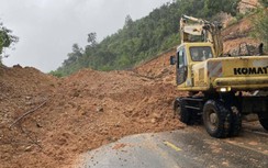 Đèo Khánh Lê sạt lở, đường Nha Trang - Đà Lạt lại bị chia cắt