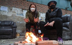 Chùm ảnh: Muôn kiểu chống rét của người dân Hà Nội