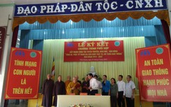 Tăng ni, phật tử Tiền Giang đảm bảo trật tự an toàn giao thông