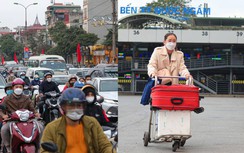 Chùm ảnh: Cảnh trái ngược ở bến xe và đường phố Thủ đô trước kỳ nghỉ Tết