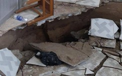 Trung tâm Y tế bất ngờ bị sụp nền, người dân tiêm vaccine hoảng hốt chạy