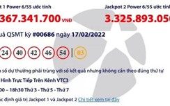 Kết quả xổ số Vietlott 17/2/2022: Ai trúng 71 tỷ đồng?