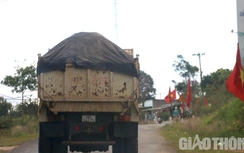 Lâm Đồng: Xe chở cát “có ngọn” hoạt động nhộn nhịp trên QL28