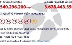 Kết quả xổ số Vietlott 19/2/2022: Ai trúng 74 tỷ đồng?