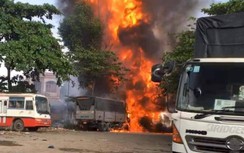 Công an đề xuất khen thưởng tài xế lái xe bồn đang cháy ra khỏi cây xăng