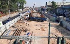 Gấp rút xây dựng cầu vượt tại ngã tư 550 ở Bình Dương