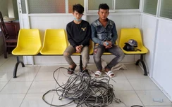 Bắt hai thanh niên chuyên trộm dây dẫn đèn chiếu sáng trên đường