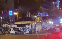 Chạy trốn không được, tài xế ôtô để lại xe rồi bỏ đi khi bị kiểm tra độ cồn