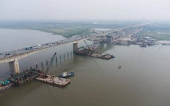 Ngắm cầu Vĩnh Tuy 2 đang dần thành hình sau hơn một năm thi công