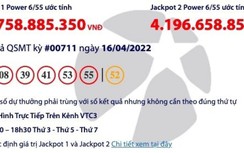 Kết quả xổ số Vietlott 16/4: Người may mắn “ẵm” hơn 80 tỷ là ai?