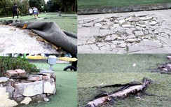 Giật mình cận cảnh công viên Cầu Giấy xuống cấp, nguy hiểm cho trẻ nhỏ