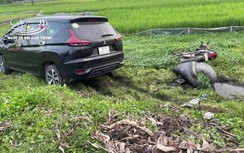 Video: Khoảnh khắc xe 7 chỗ tông 2 cháu nhỏ, 2 người lớn bay xuống ruộng