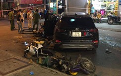 Tài xế lái ô tô tông hàng loạt xe máy, người nằm la liệt đã ra trình diện