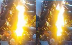 Thanh niên tưới xăng, đốt tiệm game có gần 40 người rồi lên xe tháo chạy