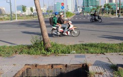 Cận cảnh loạt hố ga ở Thủ Đức bị mất nắp bẫy người đi đường