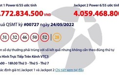 Kết quả xổ số Vietlott 24/5: Ai may mắn “ẵm” giải khủng hơn 57 tỷ?