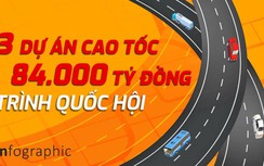 Infographic: 3 dự án cao tốc 84 nghìn tỷ trình Quốc hội