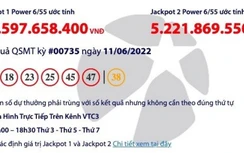 Kết quả xổ số Vietlott 11/6: Ai may mắn “ẵm” giải khủng gần 86 tỷ?