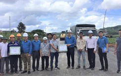 Công đoàn GTVT động viên người lao động thi công tuyến tránh TP. Sơn La