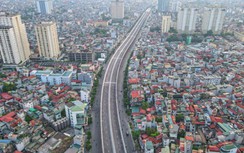 Ngắm đường Vành đai 2 đoạn cầu Vĩnh Tuy - Ngã Tư Sở đang thành hình