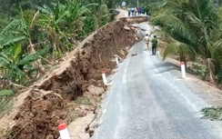 Sụt lún đường đê ở Long An: Khắc phục trước, quy trách nhiệm sau