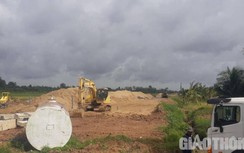 Dự án tuyến tránh TP Long Xuyên đã có nguồn cung cát trở lại