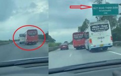 Cục CSGT vào cuộc vụ 2 xe khách "vờn" nhau trên cao tốc Hà Nội-Thái Nguyên