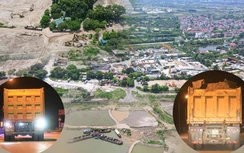 Bãi vật liệu, xe nghi quá tải rầm rộ hoạt động, bủa vây đê sông Hồng