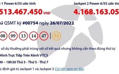 Kết quả xổ số Vietlott 26/7: Ai may mắn trúng hơn 40 tỷ?