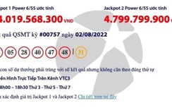 Kết quả xổ số Vietlott 2/8: Ai may mắn trúng hơn 34 tỷ?