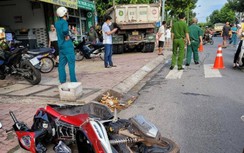 Xe ben tông 3 xe máy, nhiều người nhập viện ở Bình Dương