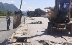 Thay thế các nắp cống mất ATGT trên QL1A sau phản ánh của Báo Giao thông