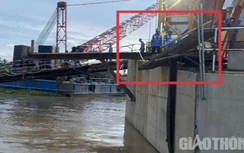 Sập sàn thi công trụ cầu Mỹ Thuận 2, một công nhân mất tích