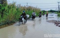 Sau triều cường, nhiều tuyến đường nội ô TP Bạc Liêu đầy ổ gà, ao nước