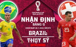Dự đoán kết quả, nhận định Brazil vs Thụy Sỹ, bảng G World Cup 2022