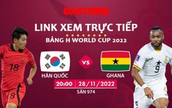 Link xem trực tiếp Hàn Quốc vs Ghana, bảng H World Cup 2022