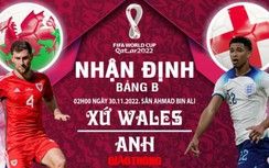 Dự đoán kết quả, nhận định Xứ Wales vs Anh, bảng B World Cup 2022