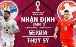 Dự đoán tỷ số, nhận định Serbia vs Thụy Sĩ, bảng G World Cup 2022