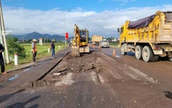QL19 qua Bình Định đang được sửa chữa như thế nào?