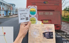 Tiếp tục phát hiện xe khách dùng tem kiểm định nghi giả trên cao tốc