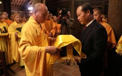 Trang nghiêm lễ rước mộc bản chùa Vĩnh Nghiêm về chùa Thượng Tây Yên Tử