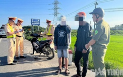 Nhóm đối tượng mang "hàng nóng" đuổi chém học sinh bị CSGT chặn bắt